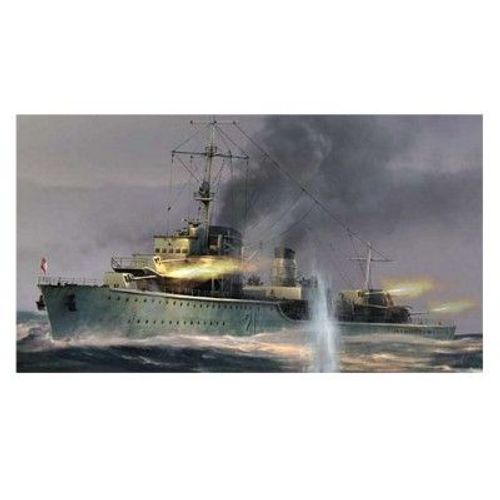 Maquette Bateau : Destroyer Allemand Zerstörer Z-21 1940-Trumpeter