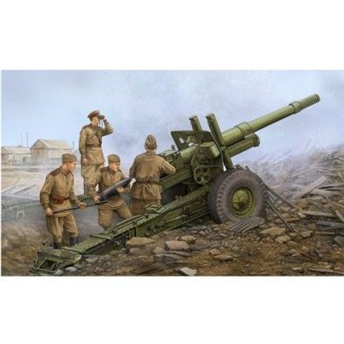 Maquette Canon Howitzer Soviétique Ml-20 152mm Avec Attelage M-46-Trumpeter