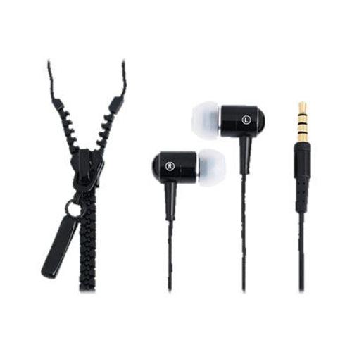 LogiLink "Zipper" Stereo In-Ear Headset - Micro-casque - intra-auriculaire - filaire - noir