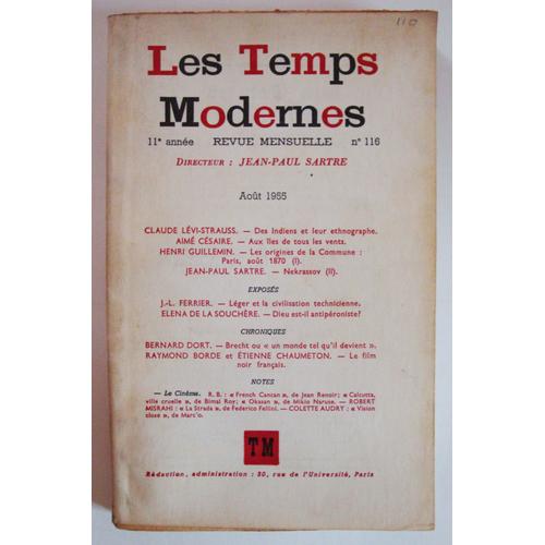 Les Temps Modernes N°116