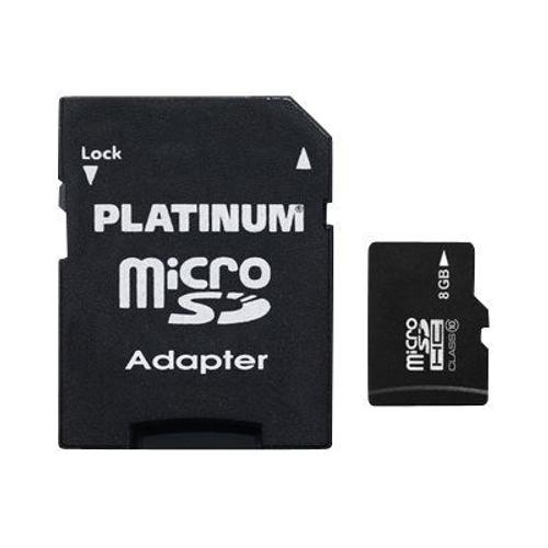 BestMedia Platinum - Carte mémoire flash (adaptateur microSDHC - SD inclus(e)) - 8 Go - Class 10 - micro SDHC
