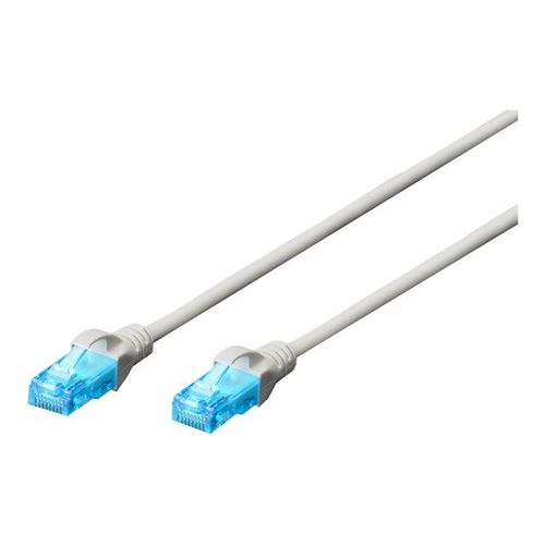 DIGITUS Professional Premium - Cordon de raccordement - RJ-45 (M) pour RJ-45 (M) - 5 m - UTP - CAT 5e - démarré, sans crochet - blanc, RAL 9003