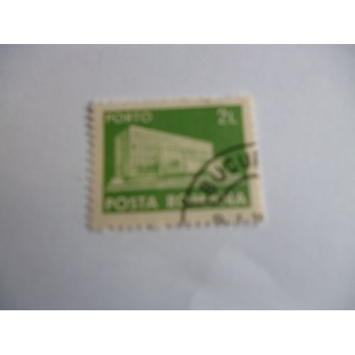 Timbre "Posta Romana :Porto 2 Leu".