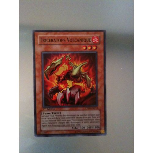 Carte Yu-Gi-Oh! Triceratops Volcanique Ptdn-Fr012