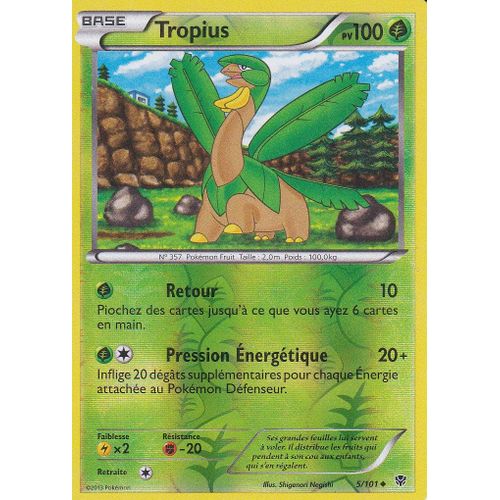 Carte Pokemon - Tropius - 5/101 - Reverse - Explosion Plasma -