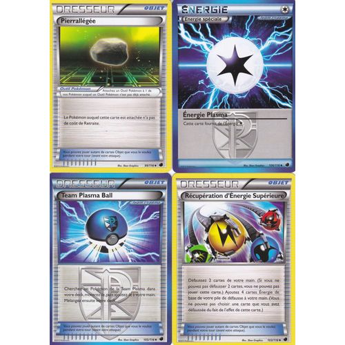 Lot De 4 Cartes - Dresseur + Energie - Glaciation Plasma -