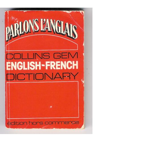 English French Dictionary, Collins Gem, Parlons L'anglais