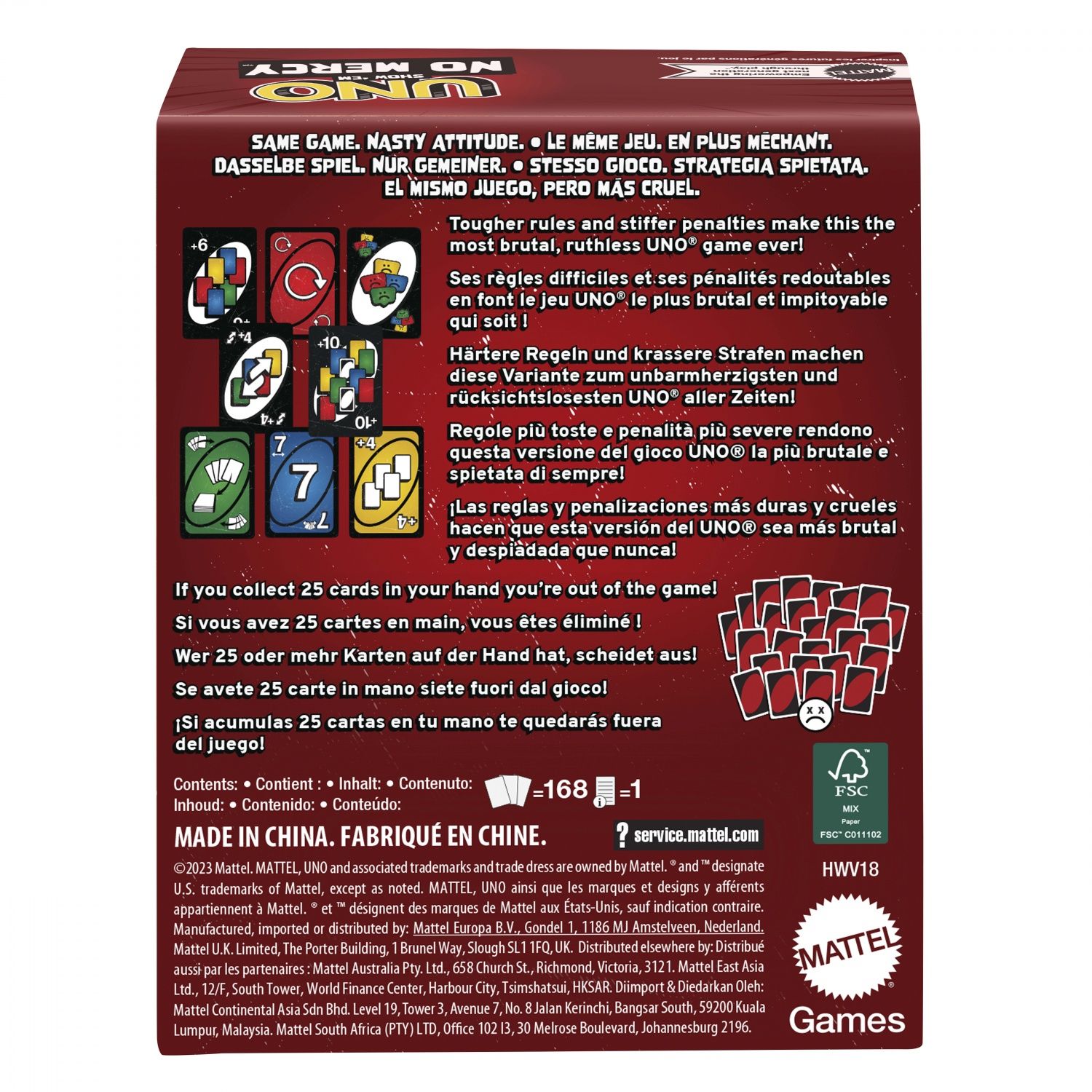 Mattel Games - Uno No Mercy - Jeu De Cartes Famille - 7 Ans Et + - 2