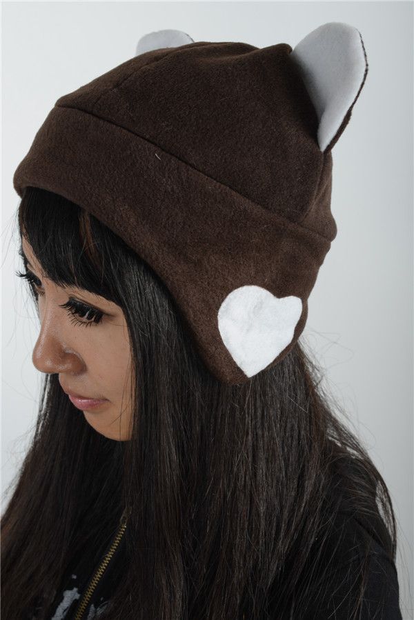 Bonnet Chapeau Kawaii Mignon Oreilles Ours Chat Neko Coeur Cosplay Animal Lolita Déguisement Convention Japan Anime Manga