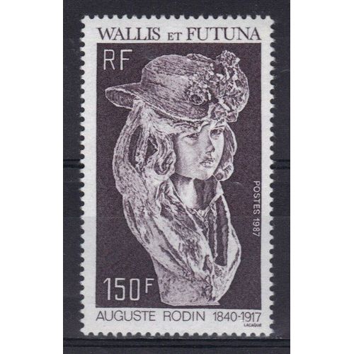 Wallis Et Futuna 1987 : 70è Anniversaire De La Mort D'auguste Rodin (1840-1917) : Oeuvre Du Sculpteur : Tête De Jeune Fille - Timbre 150f. Neuf **