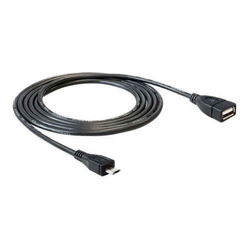 Delock - Câble USB - Micro-USB de type B (M) pour USB (F) - USB 2.0 OTG - 50 cm