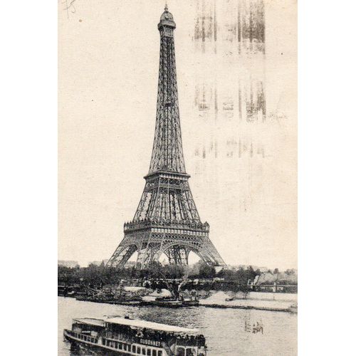 Carte Postale Ancienneavec Timbre - Paris - La Tour Eiffel - Publicite Dubonnet Sur Le Bateau - Editions F. F Paris