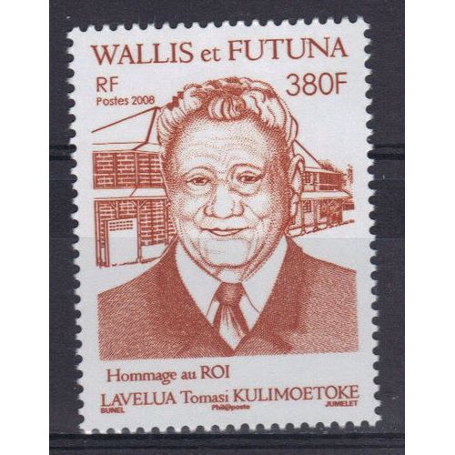 Wallis Et Futuna 2008 : Personnalité Lavelua Tomasi Kulimoetoke (1918-2007), Roi D'uvéa : Portrait Du Roi D'uvéa De 1950 À 2007 - Timbre 380 F. Neuf ** Cote 6,40 