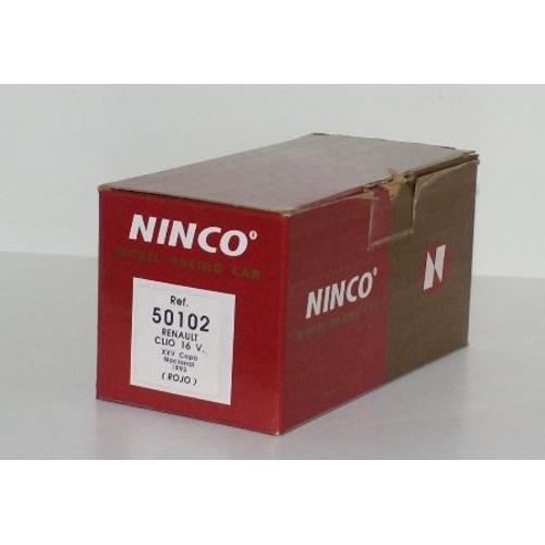 Ninco Ref 50102 Boite Vide Renault Clio 16v 1993 Rouge Copa Nationale-Ninco