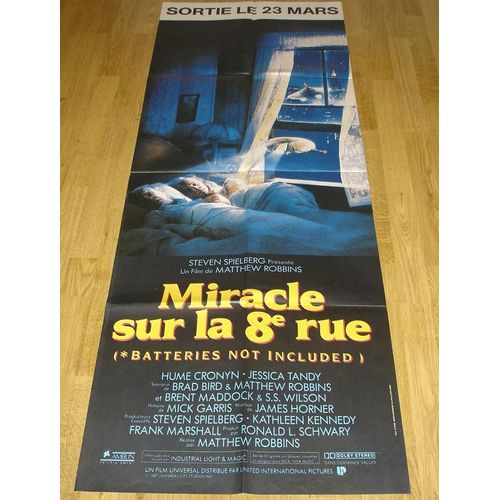 Miracle Sur La 8ème Rue - Affiche Originale De Cinéma - Format 60x160 Cm - Un Film De Steven Spielberg, Matthew Robbins Avec Hume Cronyn, Jessica Tandy, Frank Mcrae, Elizabeth Peña - Année 1987
