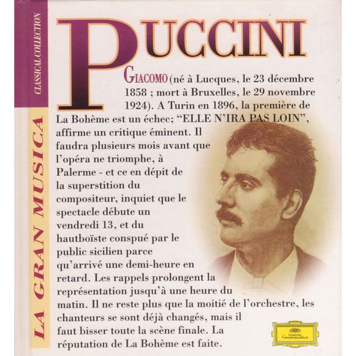 Cd   Puccini La Gran Musica  La Bohême Arcum Santa Cecilia   Bernstein Norbert Balatsch Paolo Lucci