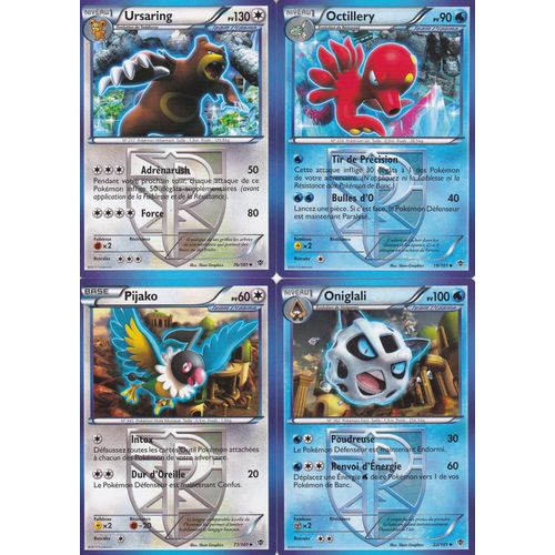 Lot De 4 Cartes Pokemon - Explosion Plasma - Team Plasma - Version Francaise -