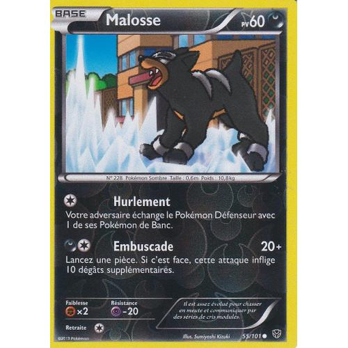 Carte Pokemon - Malosse - 55/101 - Reverse - Explosion Plasma - Version Francaise -