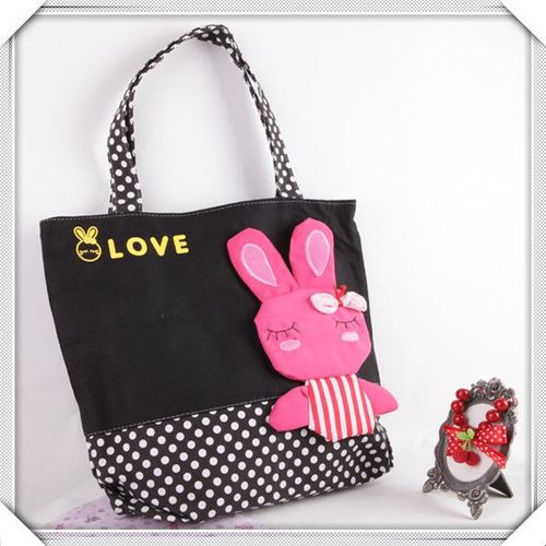 Cabas Fourre-Tout Sac À Main En Toile Lapin Love Girly  Kawaii Cosplay Cours