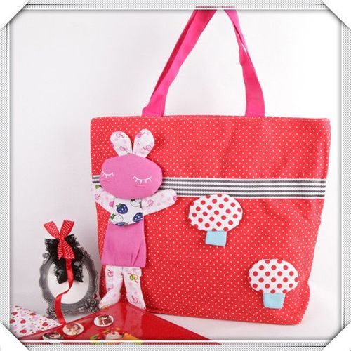 Cabas Fourre-Tout Sac À Main En Toile Lapin Bunny Girly  Kawaii Cosplay Cours
