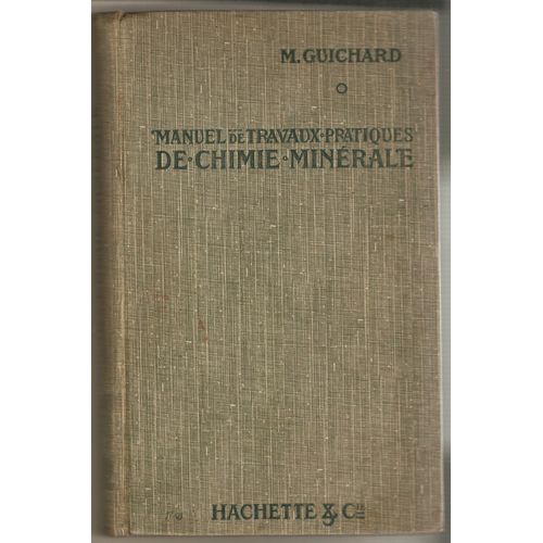 Manuel De Travaux Pratiques De Chimie Minerale