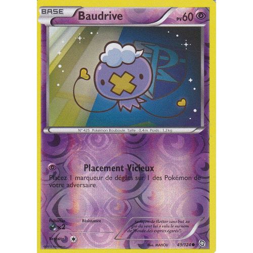 Carte Pokemon - Baudrive - 49/124 - Reverse- Dragons Exaltes -