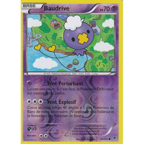 Carte Pokemon - Baudrive - 34/101 - Reverse - Explosion Plasma -
