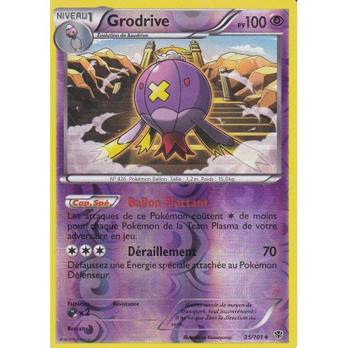 Carte Pokemon - Grodrive - 35/101 - Reverse - Explosion Plasma -
