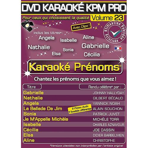 Dvd Karaoké Kpm Pro - Vol. 23 : Karaoké Prénoms