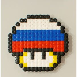 Figurine Champi Toad Super Mario Nintendo / Drapeau Russie / Hama