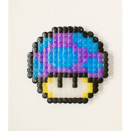 Figurine Champi Toad Super Mario Nintendo / Transparent Paillettes / Hama