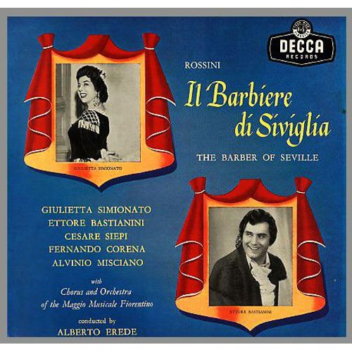 [Disque 33 T Vinyle] Rossini, Il Barbiere Di Siviglia, The Barber Of Seville, Erede, Decca (Ltx5283-Ltx5284-Ltx5285) (Coffret De 3 Disques) Chorus And Orchestra Of The Maffio Musicale Fiorentino