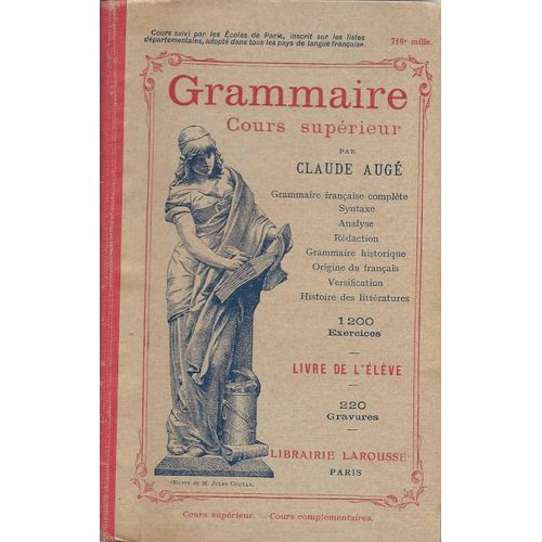Grammaire Cours supérieur Claude Augé Amazon.fr - Grammaire. Cours supérieur, par Claude Augé