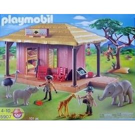 Playmobil Wild Life 5907 - Campement Des Soigneurs Avec Bébés Animaux