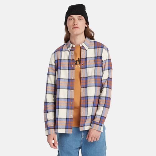 Timberland Chemise À Carreaux En Flanelle Pour Homme/Blanc/Orange Bleu