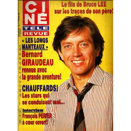 Cine Tele Revue  N° 7 : 1986 Bernard Giraudeau/Pleyton Place/Kevin Bacon/Pauline Lafont/Menez/Don Johnson/Tognazzi/Francois Perrier