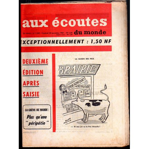 Aux Écoutes Du Monde N° 1949 : Deuxième Édition Après Saisie