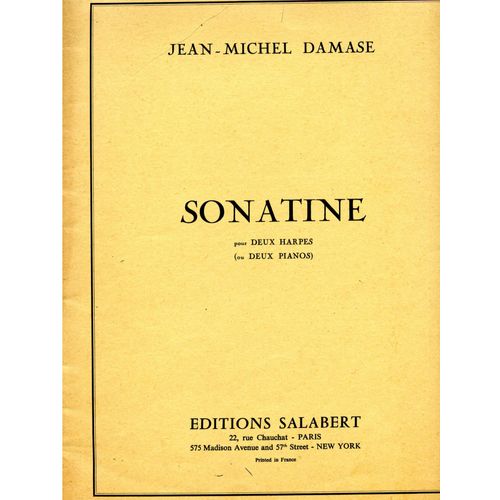 Sonate   Pour 2 Harpes  Ou 2 Pianos De Jean Michel Damase