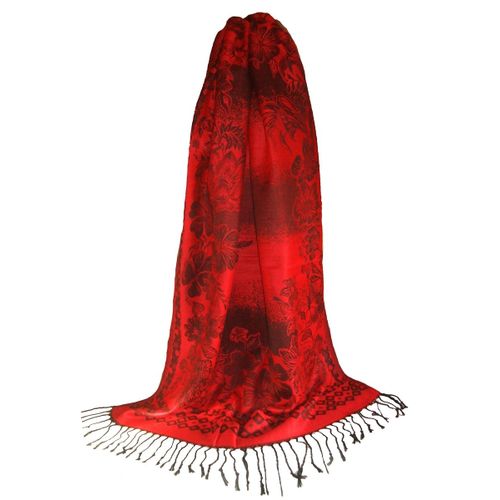 Etole Chale - Pashmina & Soie - "Guirlande Fleurs" - Echarpe Foulard
