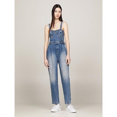 Combinaison Slim Coupe Bustier En Denim L