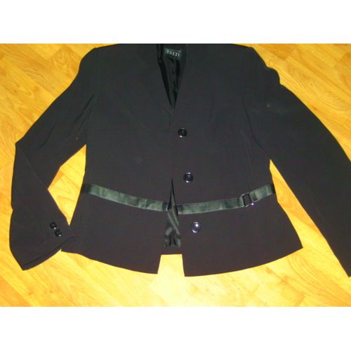 Veste Tuzzi Noire Très Classe Liseré Simili Cuir