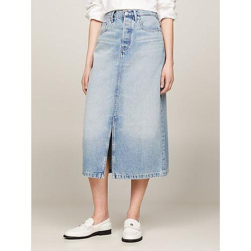 Jupe Longueur Midi Droite En Denim Eu32