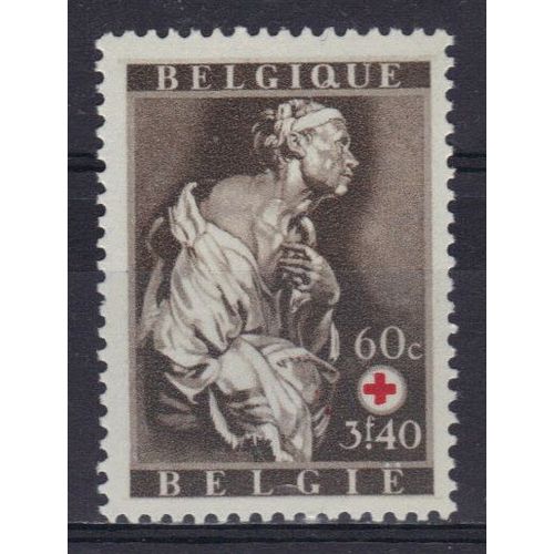 Belgique 1944 : Au Profit De La Croix-Rouge : Oeuvres De Van Dyck : Christ Guérissant Les Paralytiques - Timbre Neuf **