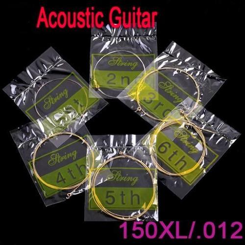 jeu 6 cordes guitare acoustique - 150XL 0.12 - Pur Nickel - corde