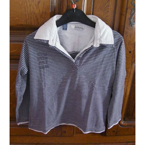 T-Shirt Rayé Marron Okaïdi - Taille 6/8 Ans
