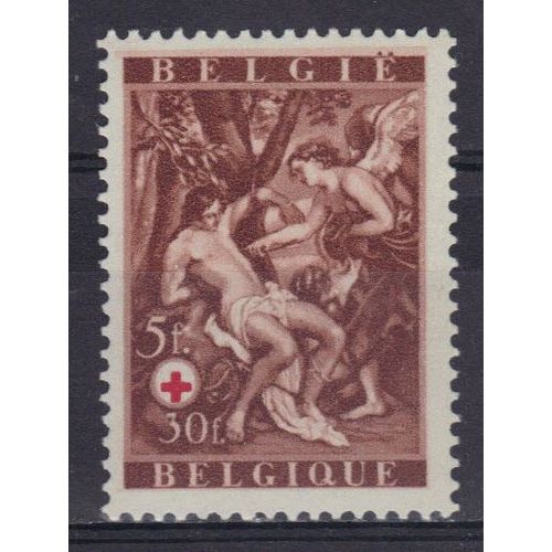 Belgique 1944 : Au Profit De La Croix-Rouge : Oeuvres De Van Dyck : Saint Sébastien Secouru Par Les Anges - Timbre Neuf **