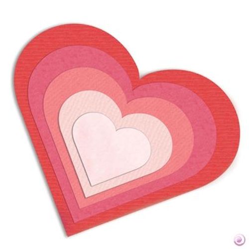 Sizzix 657561 Framelits Pack De 6 Matrices De Découpage Coeurs 25,7 X 15,7 X 0,8 Cm