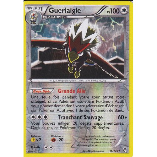 Carte Pokemon - Gueriaigle - 116/135 - Holo Reverse - Tempete Plasma -