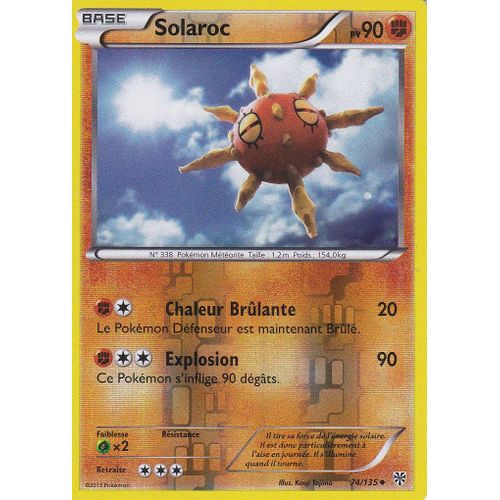 Carte Pokemon - Solaroc - 74/135 - Reverse - Tempete Plasma -