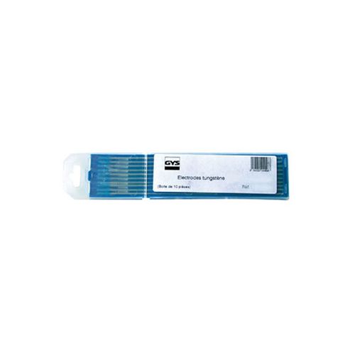 10 ELECT. TUNGSTENE WR2 DIAM 2.4 CC/CA (acier, inox, alu)((TURQUOISE) GYS 044609
